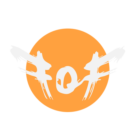 A logo reading FoF. The 2 F's turn away from eachother to make the shape of wings.